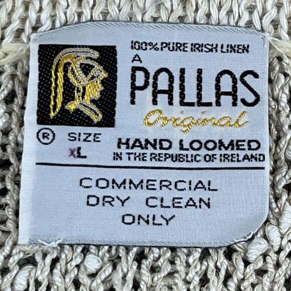 Pallas Original Skirt Womens XL Beige Irish Linen Hand Loomed Flared Ruffle Hem - Picture 4 of 6